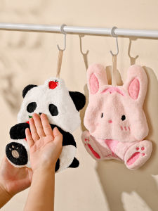 Quick Dry Hand Towel Kitchen Bathroom Cartoon Hanging Style Towels Cute Children Specialized Household Cleaning Tools