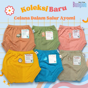 Celana Dalam Anak Ayomi Little Ocean Katun Salur SNI Lembut Nyaman (isi 3pc) Usia 3–9 Tahun