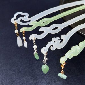 Trâm gỗ cài tóc tua rua hình hoa trâm búi tóc đơn giản nhẹ nhàng thanh lịch phong cách cổ xưa cho nữ