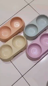 Mangkuk makanan dan minuman kucing anjing hewan tempat makan pet bowl