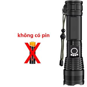 Đèn Pin LED Có Thể Sạc Lại Độ Sáng Cao Siêu Sáng 5 Chế Độ Chống Nước IPX6 Đèn Pin Mạnh Mẽ Với Thân Bằng Hợp Kim Nhôm