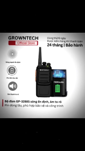Bộ đàm cầm tay GP-3288S - Sóng khỏe UHF 16 kênh liên lạc pin 1800mAh đàm thoại xa 5 - 10km loa to chống ồn dùng ngoài trời