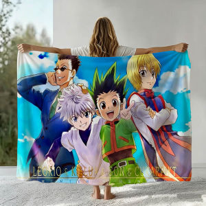 Bandai | 3D H-Hunter x H-Hunter killua Anime Flannel Blanket Soft Throw Blanket Art For Home Decor Bedroom Bed Sofa Picnic Fans Gifts
