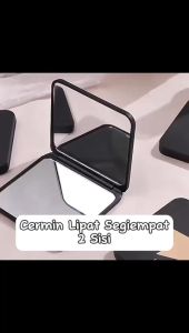 Cermin Lipat Model Segiempat 2 Sisi / Foldable Mini Beauty Mirror / Kaca Untuk Make Up Wajah - HOMIA