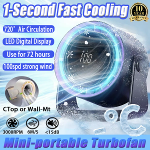 【2026 New】Ultra-Quiet Rechargeable portable Table Fan 50000mAh 100-Speed Adjustable Ultra-Long Standby desk fan Air Circulation Fan Japan New Turbo Technology Desktop Fan 360° Rotation Silent Fan Baby fan桌面风扇