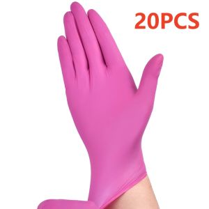 20/100PCS Nitrile Gloves Disposable Latex Free Non Sterile Household Cleaning Gloves Textured Kitchen Beauty Tattoo Gloves