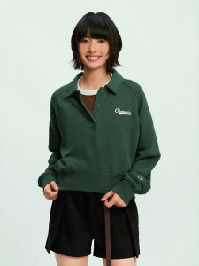 Champion | Women V-Neck Retro Cotton Sweatshirt