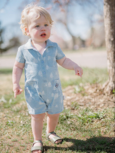 Milkbarn | Spring/Summer Infant Polo Neck Short Sleeve Onesie