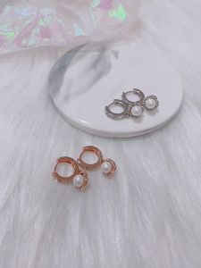 Her Jewellery Clover Pearl Earrings - Luxury Crystal Embellishments plated with 18K Gold