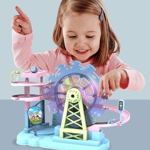 Ferris Wheel Amusement Park music & light electric rail car children vehicle toy adventure boardgame mainan kanak kanak