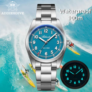 ADDIESDIVE 2026 New Mens Luxury Quartz Watch 100m Water Resistance Sapphire Crystal Japanese Movement BGW9 Blue Lume AD2521