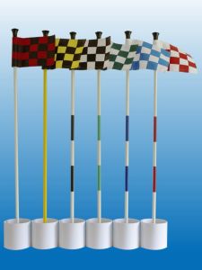 Plastic Golf Practice Green Flag Pole Checkered Flag Surface Hole Cup Swing Training Equipment Pushing And Swinging