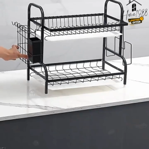 HOME1988🔷พร้อมส่ง💯 ชั้นวางจาน ที่คว่ำจานสแตนเลส พร้อมถาดรองน้ำ  ชั้นคว่ำจาน ที่คว่ำจาน