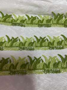 2m x 3cm ren viền ruy băng ren xanh lá xinh trang trí váy áo túi ví nón làm handmade