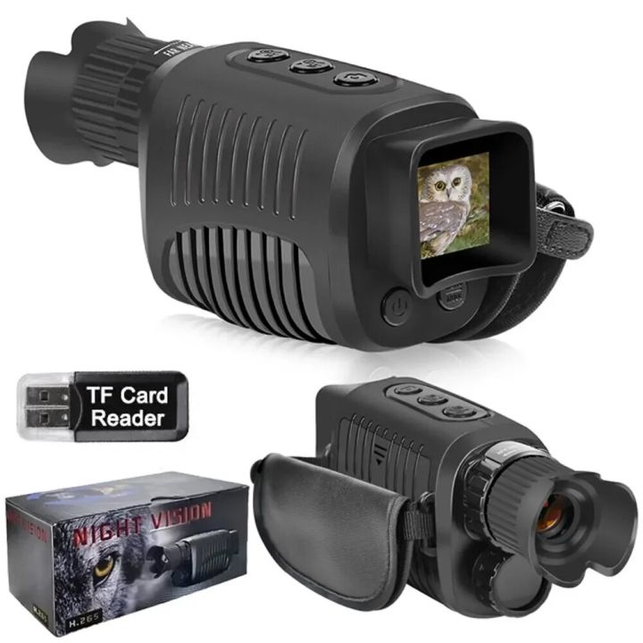 Monocular Night Vision Device 1080P HD Infrared Camera 5X Digital Light ...