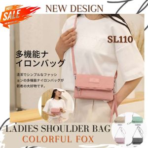 COLORFUL FOX - TAS SELEMPANG WANITA SLING BAG NILON ANTI AIR MULTIFUNGSI KOREAN CLUTCH POUCH NYLON WATERPROOF MURAH IMPORT SL110