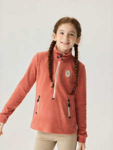 JOLLY BEAN | Girl Fleece Jacket Turtleneck