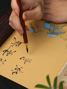 Bút Lông Thư Pháp Trung Quốc Lưu Niên Bán Hạ - Cán Gỗ Hồng Đàn Ngòi Lông Chồn – Bút Tiểu Tự Chép Kinh Viết Chữ Nhỏ