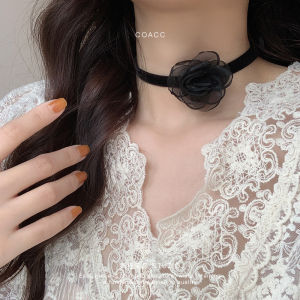 Coacc | New Arrival Import Black Velvet Lace Big Flower Choker Original Design Necklet Neckband Clavicle Chain
