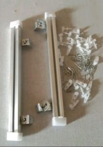 Batang gorden 2 meter lengkap set rell alumunium komplit batang gorden vitrase jendela pintu 1 meter