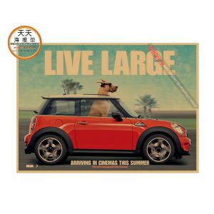 Big Danish Dog Marmaduke Kraft Paper Poster Bar Cafe Dormitory Artsy Retro Decorative Wall Painting 760