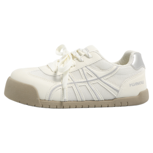 HuanQiu | Silver Mesh Breathable Womens Sneakers