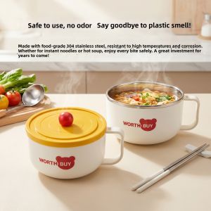 WODEBAIHUI | Convenient Heat-Resistant Non-Washable Scald-Proof Noodle Bowl