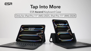 ESR for iPad Air 13 Inch (M4/M3/M2) Case  with Keyboard  Fully Portrait/Landscape StandColor Backlit Keys Pencil Clasp Ascend Series， iPad A16 11th/10th Generation Case with Keyboard with Trackpad Magnetic Detachable Case with Keyboard