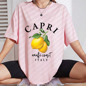 Capri Amalfi Coast Italy Lemon Vintage Art Print Patches for Clothes Iron-on Transfers Thermo-Stickers for Printing for Clothes