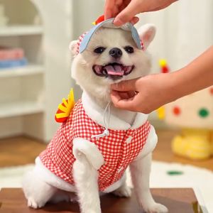 áo lông- áo ấm - áo thu đông 2026 ca rô dành cho chó mèo- T3 PETS SHOP