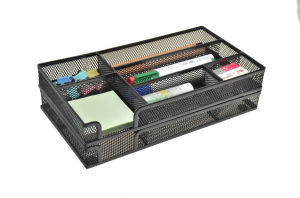 กล่องเก็บของโลหะ ชั้นวางเอกสาร กระดาษทราย แฟชั่น จัดระเบียบ หน้าต่าง ปากกา บันทึก เครื่องมือใหม่ วัสดุโลหะ