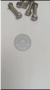 BAUT MUR STAINLESS KUNCI 13 M8X40 PANJANG 4 CM 4CM ANTI KARAT SS SUS 304 A2 70 STAINLIS M8 X 40 FULL DRAT BAUD 12 HEXA BOLT 8 X 40 40MM 40 MM PITCH DRAT 1.25 DIAMETER DRAT 8MM SEKRUP SK