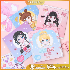 DREAMToy Mainan stiker ganti muka Stiker ekspresi girl change makeup stiker