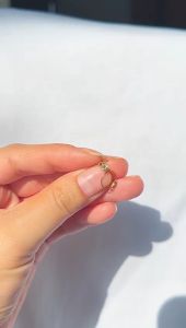 Anting Genit Anak Baby Bayi Emas Asli 70 Lokal Permata Bulat Kerabu Giwang