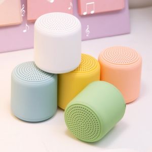 ♥ SFREE Shipping ♥ 8 colors macaron mini audio TWS wireless Bluetooth 5.0 speakers portable surround stereo music box support USB charging for outdoor travel family office