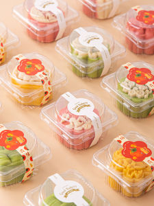 Snow Skin Mooncake Packing Box Green Bean Cake Yam Pastry Simple Single Grain Wagashi Chinese Empty Packing Gift Box