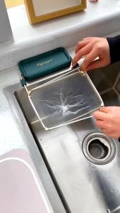 Kitchen Sink Strainer Drain Filter Disposable mesh Sink Filter Net Basket Holder Iron shelf Rak Besi Penapis Sink