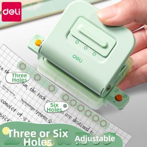 deli | 6 Hole Student Portable Paper Punch