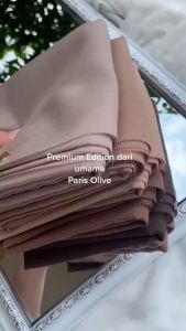 Umama Scarf - Kerudung Polos Segi Empat Paris Olive LC