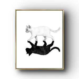 Modern Minimalist Black White Art Decorative Painting for Bedroom Living Room Sofa Wall Background Blank Canvas Home Decor