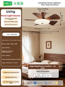 DGY | Simplified Quiet Eye-protecting Chandelier Fan for Living Spaces