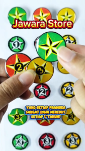Bet Bordir Badge Bintang Tahunan Pramuka Siaga Penggalang Penegak