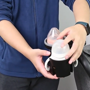 Uppababy Stroller Accessories Universal 360° Rotating Cup Holder Adapter with Double Hole for Water Bottles and Coffee Cups