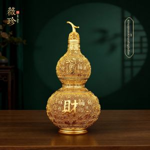 WEIZHEN | Blessing Themed Copper Gourd Ornament