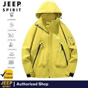 Jeep Spirit แจ็คเก็ตกลางแจ้งเสื้อบุกำมะหยี่บวกเสื้อบุกำมะหยี่ผู้ชายแจ็คเก็ตฤดูหนาวชั้นเดียวกันหนาวกันน้ำกันลมสไตล์ใหม่