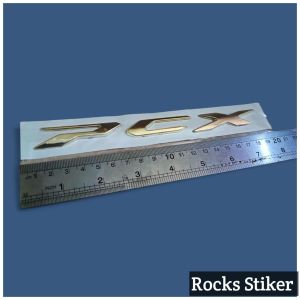 Emblem 3D timbul motor PCX 150 GOLD EMAS sepasang kanan kiri lengkap dengan perekat sehingga tinggal pasang aksesoris kendaraan Motorcycle