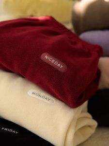 MiiOW | กางเกงลำลองผ้าขนแกะหนาสองด้านสำหรับผู้หญิง Catman กางเกงขายาวทรงหลวมเอวสูง ฤดูใบไม้ร่วง 2024 ทรง Harem