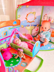 Foldable Kitchen Restaurant Bedroom Bathroom Scene Background Props Dollhouse Toys for Children Role Play Simulation Games