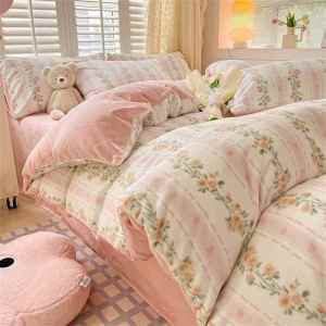 Winter Warm Flannel Bed Set Four Piece