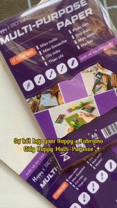 Giấy Vẽ Happy 200gsm - Đa Chất Liệu Màu Nước Marker Sáp Chì Than - A3 A4 A5 A6